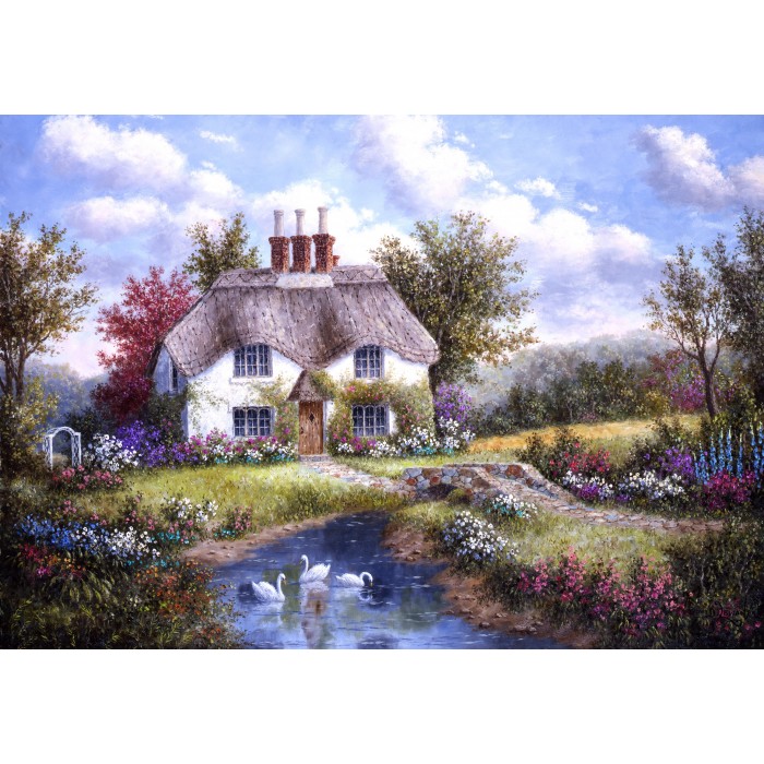 Puzzle  Grafika-F-33129 Dennis Lewan - Swan Creek Cottage