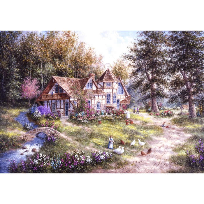 Puzzle  Grafika-F-33132 Dennis Lewan - Glacier Ridge Manor