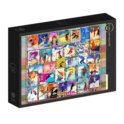 Puzzle Grafika-F-33640 Ski Stamp Posters