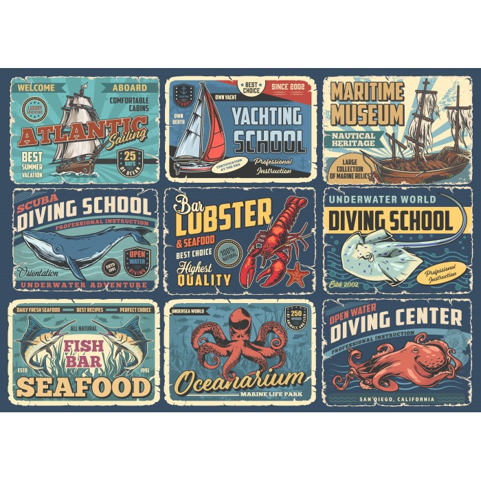 Puzzle Grafika-F-33658 Nautische Nostalgie