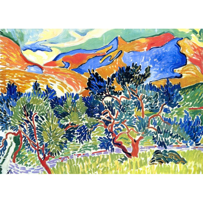 Puzzle  Grafika-F-33660 André Derain - Berge bei Collioure