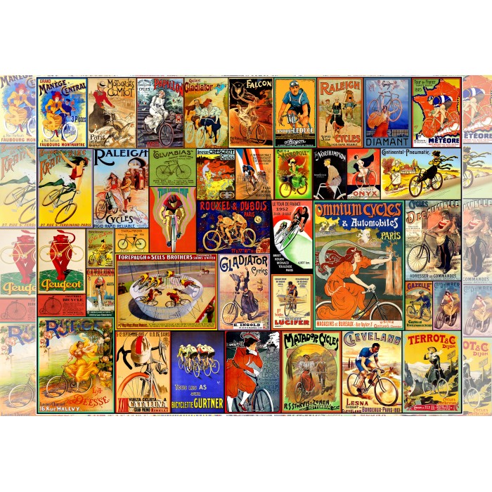 Puzzle Grafika-F-33677 Alte Fahrrad-Poster