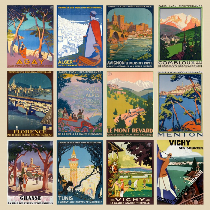 Puzzle  Grafika-F-33698 Les Affiches de Roger Broders