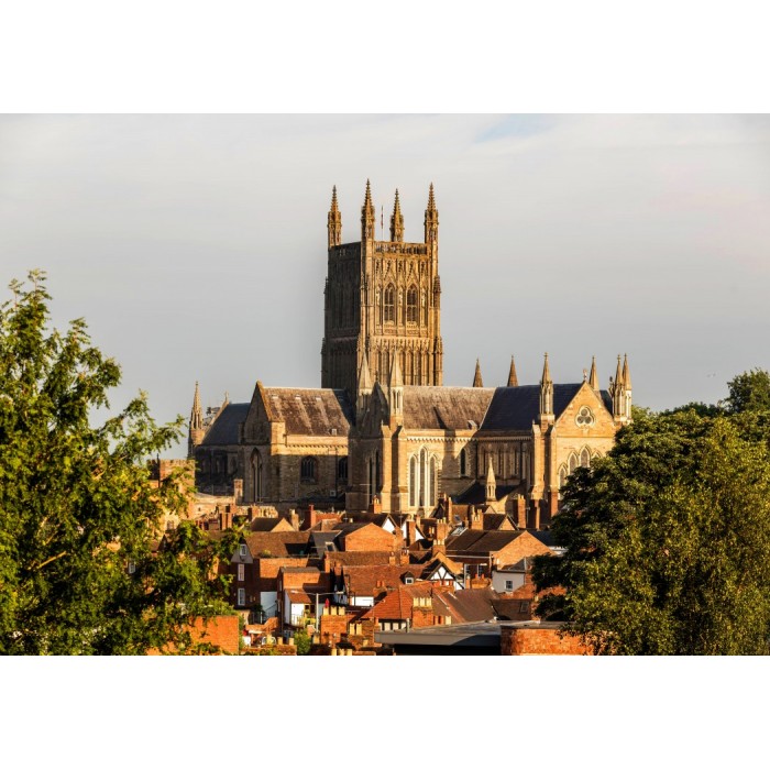 Puzzle Grafika-T-00936 Worcester Cathedral viewed from Fort Royal Park