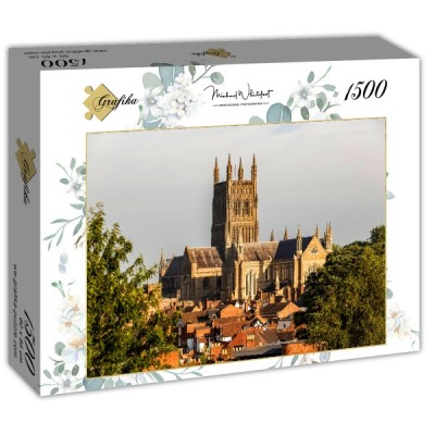 Puzzle Grafika-T-00936 Worcester Cathedral viewed from Fort Royal Park