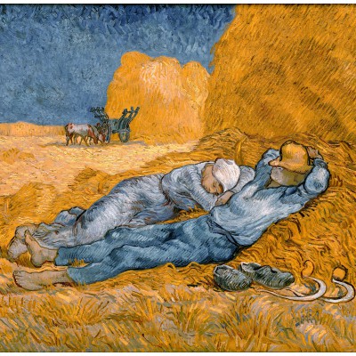 Puzzle Grafika-T-02266 Van Gogh Vincent: La Sieste (d'après Millet), 1890