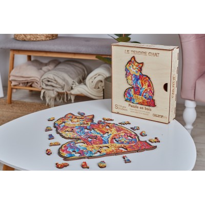 Harmandi-Puzzle-Creatif-90093 Wooden puzzle - The Tender Cat