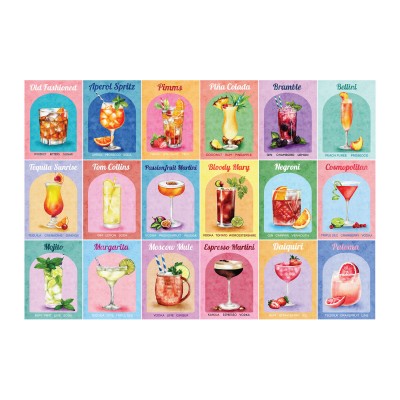 Puzzle House-Of-Puzzles-HP0700 Bunte Cocktails