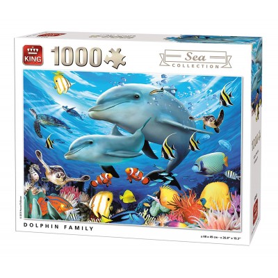 Puzzle King-Puzzle-55845 Dolphin Family