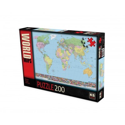 Puzzle KS-Games-11332 Weltkarte (auf Türkisch)