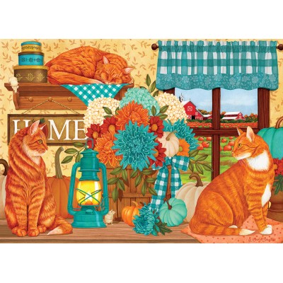 Cobble Hill Kürbis-Patch-Katzen 500 Teile Puzzle Cobble-Hill-45075