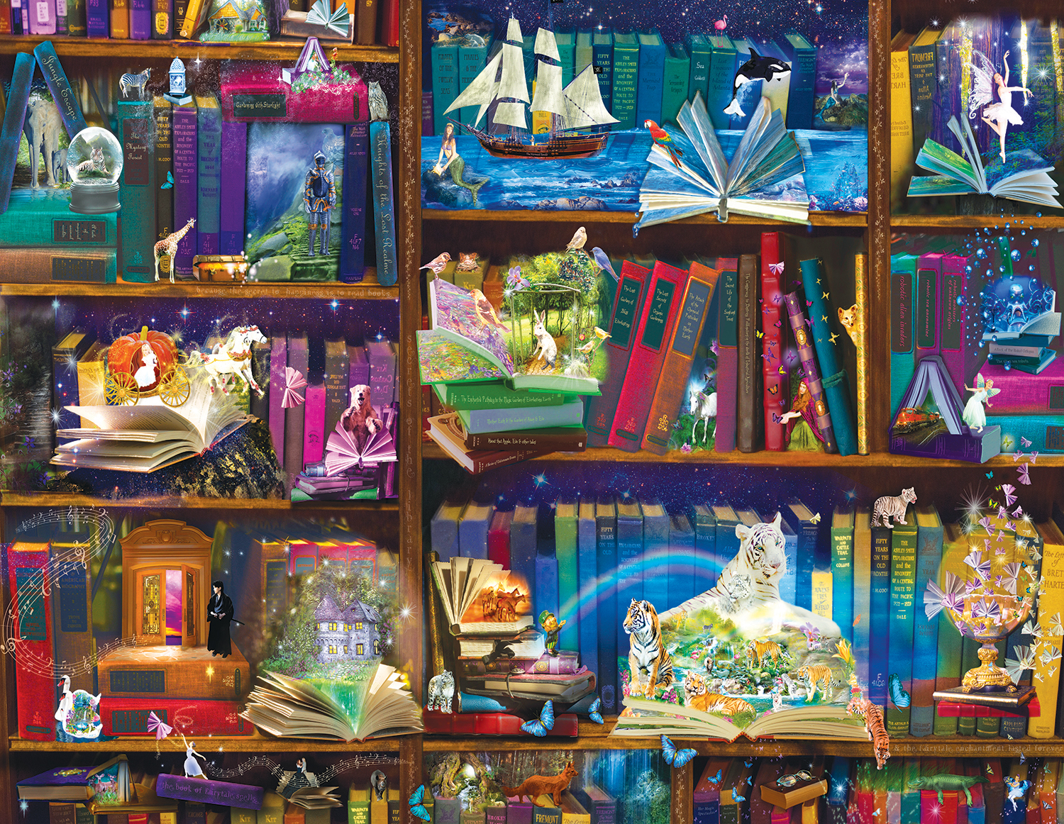 SunsOut Alixandra Mullins - Library Adventures in Reading 1000 Teile Puzzle Sunsout-48432