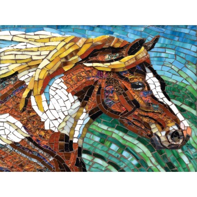 SunsOut Cynthie Fisher - Stained Glass Horse 1000 Teile Puzzle Sunsout-70701
