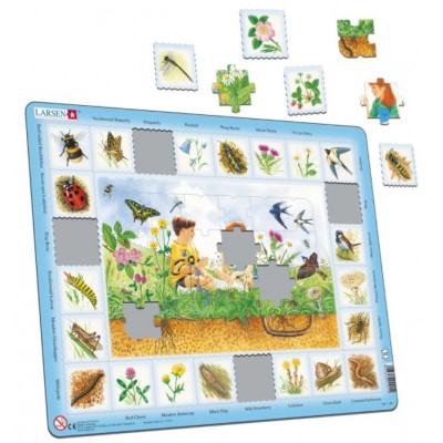 Larsen Rahmenpuzzle - In der Natur (in niederländisch) 48 Teile Puzzle Larsen-NA1-NL-HO