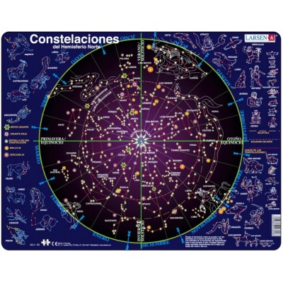 Larsen Rahmenpuzzle - Constelaciones (auf Spanisch) 70 Teile Puzzle Larsen-SS2-ES