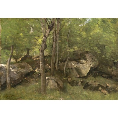 Grafika Kids Jean-Baptiste-Camille Corot: Rocks in the Forest of Fontainebleau, 1860-1865 12 Teile Puzzle Grafika-F-3122