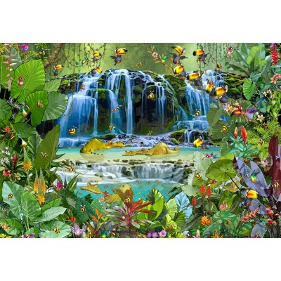 Grafika Kids François Ruyer - Wasserfall 12 Teile Puzzle Grafika-F-31453