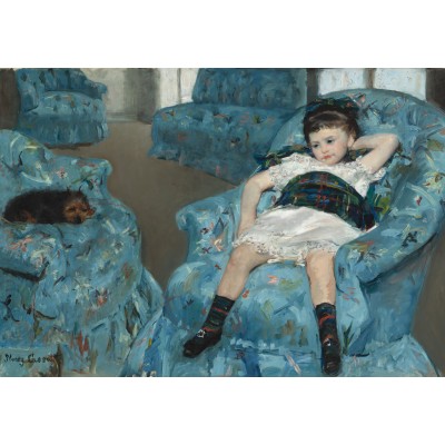 Grafika Kids Mary Cassatt: Little Girl in a Blue Armchair, 1878 300 Teile Puzzle Grafika-F-32164