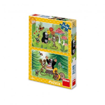 Dino 2 Puzzles - Kleiner Maulwurf: Party 48 Teile Puzzle Dino-38169