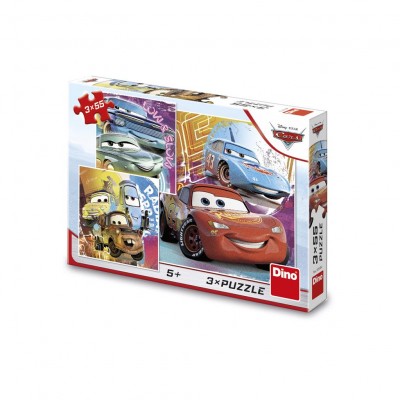 Dino 3 Puzzles - Cars : Freunde 55 Teile Puzzle Dino-33539