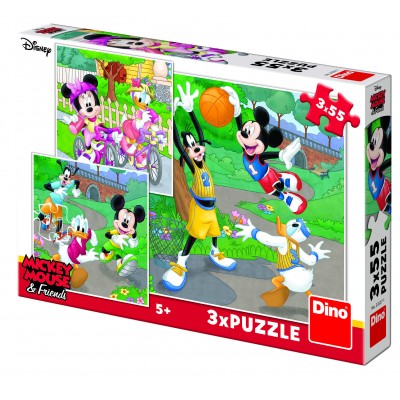 Dino 3 Puzzles - Mickey 55 Teile Puzzle Dino-33527