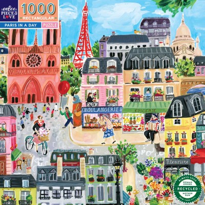 eeBoo Paris In A Day 1000 Teile Puzzle eeBoo-51035