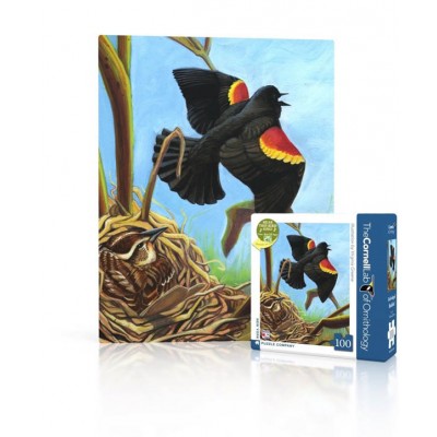 New York Puzzle Company Red-Winged Blackbird Mini 100 Teile Puzzle New-York-Puzzle-CB1859