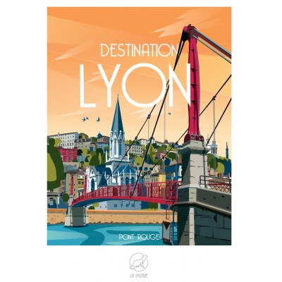 La Loutre Destination LYON - Pont Rouge 1000 Teile Puzzle Puzzle-La-Loutre-6280