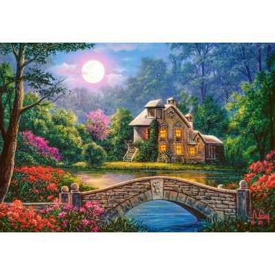 Castorland Cottage in The Moon Garden 1000 Teile Puzzle Castorland-104208