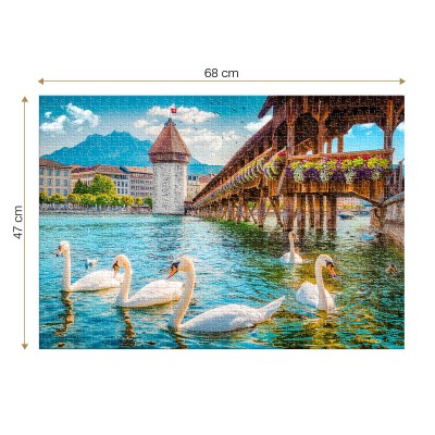 Roovi Chapel Bridge, Lucerne, Switzerland 1000 Teile Puzzle Roovi-79879