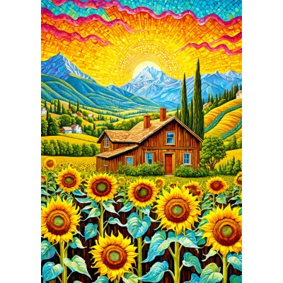 Enjoy Puzzle Sonnenblumenhaus 1000 Teile Puzzle Enjoy-Puzzle-2145