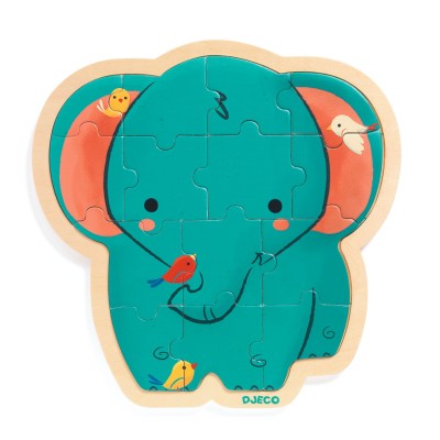 Djeco Puzzlo Elephant 14 Teile Puzzle Djeco-01823