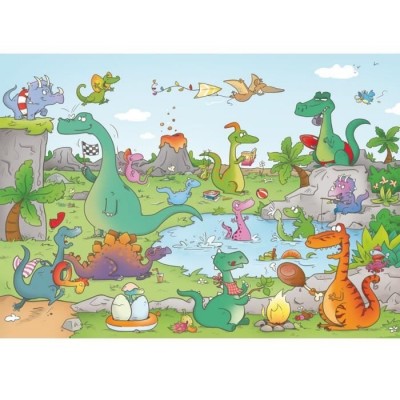 Puzzle Michèle Wilson Puzzle aus handgefertigten Holzteilen - Cacouault - Dinosaurier 24 Teile Puzzle Puzzle-Michele-Wil