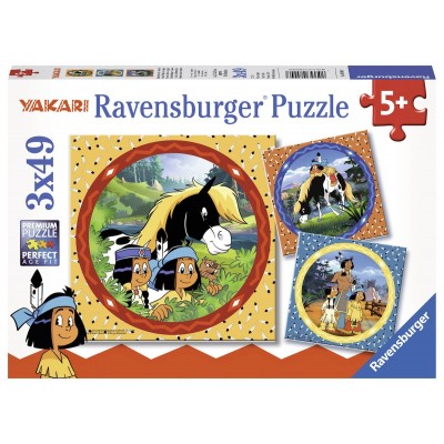 Ravensburger 3 Puzzles - Yakari 49 Teile Puzzle Ravensburger-08000