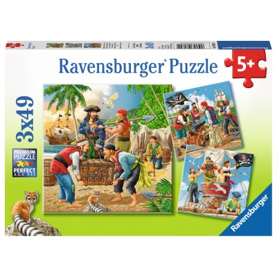Image of Abenteuer auf hoher See. Kinderpuzzle 3 x 49 Teile