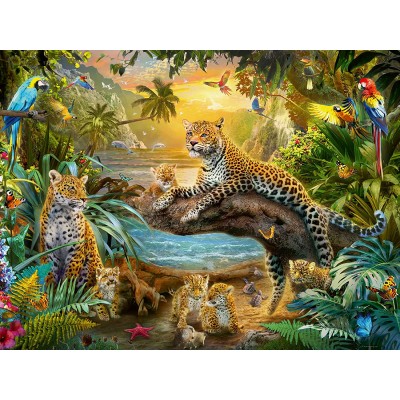 Ravensburger Leopardenfamilie im Dschungel 1500 Teile Puzzle Ravensburger-17435