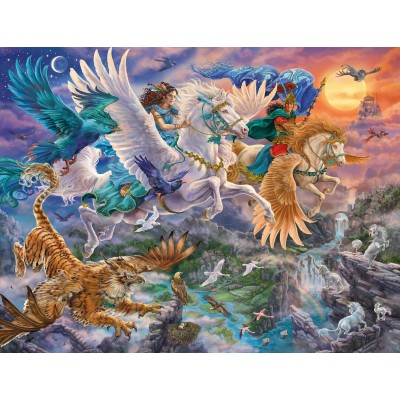 Image of Ravensburger Auf dem Pegasus durch die Lüfte 2000 Teile Puzzle Ravensburger-00806