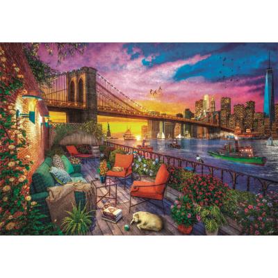 Clementoni Manhattan Balkon Sonnenuntergang 3000 Teile Puzzle Clementoni-33552