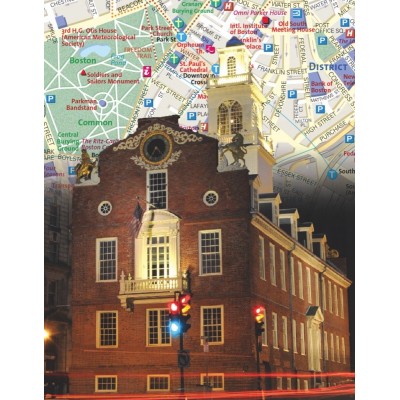 Puzzle New-York-Puzzle-NG1866 Boston City Map Mini