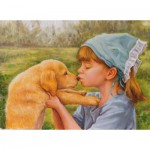 Puzzle   Der Hund und die Liebe des kleinen Mädchens