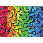 Puzzle  Nova-Puzzle-40509 Mehrfarbige Schmetterlinge