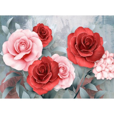 Puzzle Nova-Puzzle-41150 Pink and Red Roses