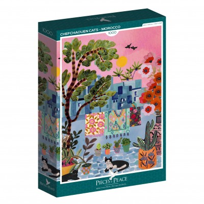 Puzzle Pieces-Peace-F-00038 Katzen von Chefchaouen - Marokko