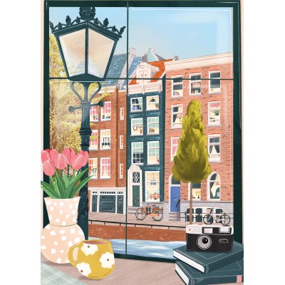 Puzzle Pieces-Peace-F-00084 Amsterdam aus einem Café
