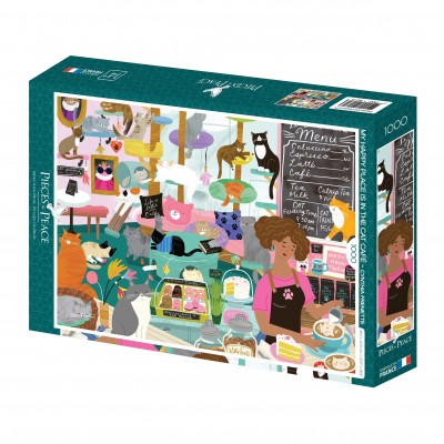 Puzzle Pieces-Peace-F-00171 Mein Lieblingsplatz ist im Katzencafé