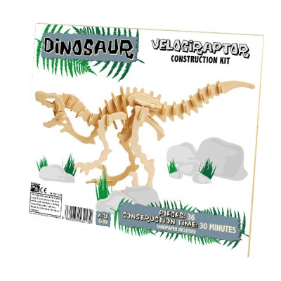 Professor-Puzzle-DC1156 3D Holzpuzzle - Velociraptor