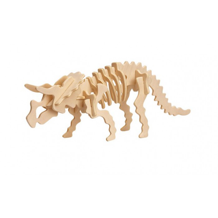 Professor-Puzzle-DC1255 3D Puzzle aus Holz - Triceratops & Tyrannosaurus Rex