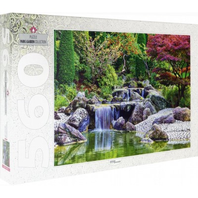 Puzzle Step-Puzzle-78103 Wasserfall am japanischen Garten, Bonn, Deutschland