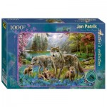 Puzzle  Step-Puzzle-79547 Spring Wolf Family