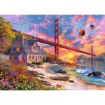  Trefl-20164 Wooden Puzzle - Sunset at Golden Gate